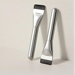 Elegant Silver Three-piece Makeup Brush Set