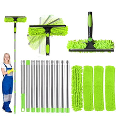 Telescopic Extendable Window Cleaner Equipment Glass Cleaning 4.5m Squeegee