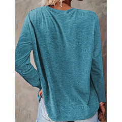 Women's Dog & Letter Print Crew Neck Sweatshirt, Casual Long Sleeve T-Shirt For Spring & Fall