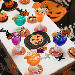 8 Packs Halloween Rhinestones Art Coasters