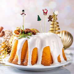 Christmas Cocktail Picks Cute Disposable Bamboo Decorative Toothpicks Santa Claus Gingerbread Man Tree Pattern Fruits Dessert Appetizer Skewers For Holiday New Year Xmas Party Favor