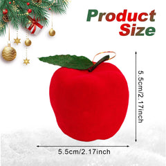 12 Packs Christmas Ornament Xmas Tree Fake Red Apples Hanging Decorations Holiday Tree Red Foam Ball Ornament Pendants For Christmas New Year Holiday Party Decor Supplies