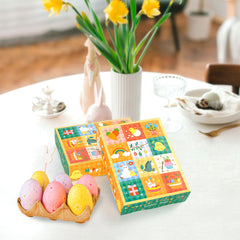 15 Pieces Spring Theme Party Favor Treat Boxes Cute Bunny Carrot Bird Pattern Candy Chocolate Box DIY Holiday Advent Calendar Gift Boxes For Spring Summer Birthday Tea Easter Party Table Decoration