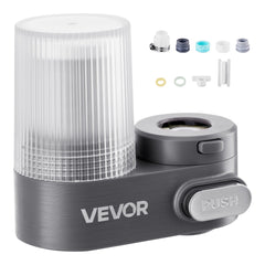 Faucet Mount Water Filter Sink Water Purifier For Kitchen Vertical Gray