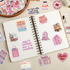 10 0 Pcs Book Stickers For Kindle, Romance Book Stickers, Aesthetic Bookish Stickers For Adults, Vinyl Decals For Laptops, Water Bottles, Booktok Book Lovers Gifts Scrapbooking Stickers Clearance Sale