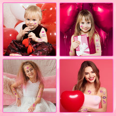 Temporary Tattoos For  Princess Birthday Kiss Tattoos Temporary For Kids Girl Woman  Party Supplies With A Makeup Case