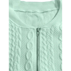 Bomber Jackets For Women Cute Jacquard Coats Lightweight Zip Up Jackets Dressy Casual