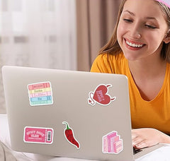 10 0 Pcs Book Stickers For Kindle, Romance Book Stickers, Aesthetic Bookish Stickers For Adults, Vinyl Decals For Laptops, Water Bottles, Booktok Book Lovers Gifts Scrapbooking Stickers Clearance Sale