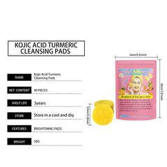 Turmeric Acid Cleansing Pad Gentle Cleansing Skin Care To Reduce Acne Face Brightening Delicate Pores