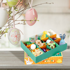 15 Pieces Spring Theme Party Favor Treat Boxes Cute Bunny Carrot Bird Pattern Candy Chocolate Box DIY Holiday Advent Calendar Gift Boxes For Spring Summer Birthday Tea Easter Party Table Decoration