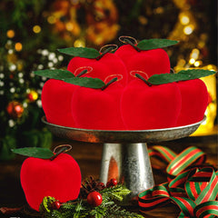 12 Packs Christmas Ornament Xmas Tree Fake Red Apples Hanging Decorations Holiday Tree Red Foam Ball Ornament Pendants For Christmas New Year Holiday Party Decor Supplies