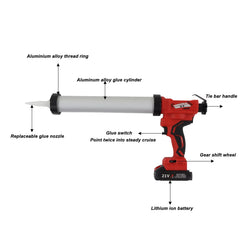 Cordless Electric Caulking Gu Automatic Electric Caulking Gun  Caulking Gun Kit Electric Automatic Tool Cordless Battery Powered