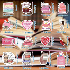 10 0 Pcs Book Stickers For Kindle, Romance Book Stickers, Aesthetic Bookish Stickers For Adults, Vinyl Decals For Laptops, Water Bottles, Booktok Book Lovers Gifts Scrapbooking Stickers Clearance Sale