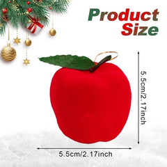 12Pcs Mini Christmas Ornament 2.1in Foam Red  Ball Ornament Pendants Xmas Tree Hanging Decorations For Holiday Party Supplies