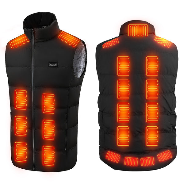 1Pc Heated Vest Men Women Heated Jacket With 23 Heating Zones 3 Heat Levels USB Powered Machine Washable For Winter Hiking Skiing Skating Outdoor Activities