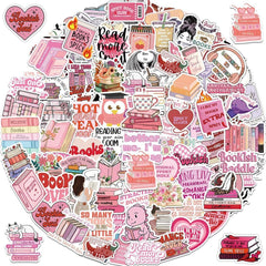10 0 Pcs Book Stickers For Kindle, Romance Book Stickers, Aesthetic Bookish Stickers For Adults, Vinyl Decals For Laptops, Water Bottles, Booktok Book Lovers Gifts Scrapbooking Stickers Clearance Sale